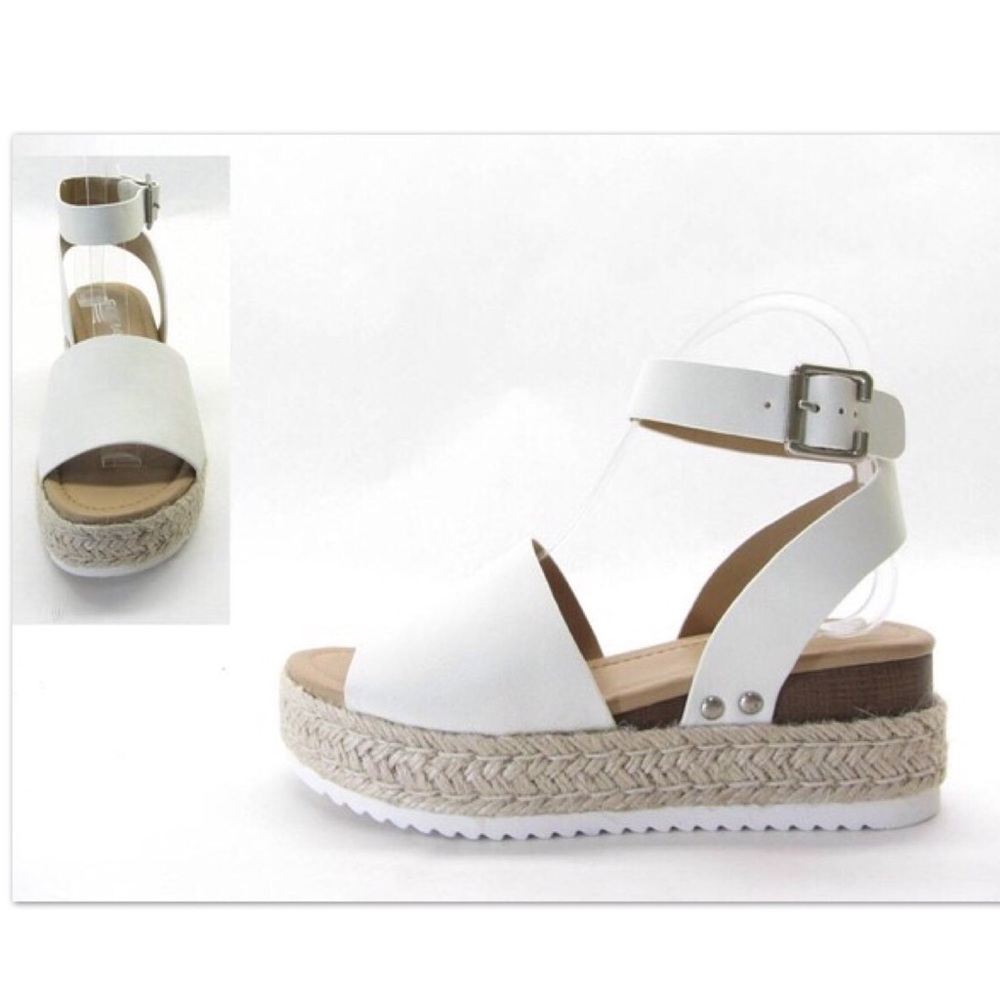 Off White Espadrille Sandals